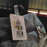 Jual bagtag luggage tag acrilic custom 2 muka Murah