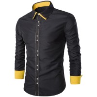 HEM NATHAN BLACK - Kemeja/ Busana/ Atasan/ Fashion/ Pria