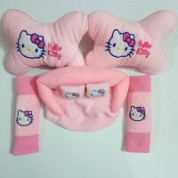 AKSESORIS MOBIL Car Set Bantal Mobil Hello Kitty HK 3 in 1 Aksesoris