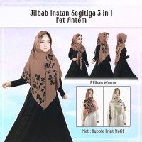 Jual Jilbab Instan Segitiga 3 in 1 Batik Pet Antem Murah