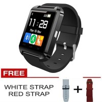 Smartwatch U Watch U8 - Black Smart Watch Gratis Strap Black & White