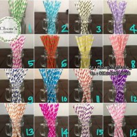 Jual paper straw / sedotan kertas motif Murah