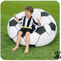 Jual Sofa / Kursi Angin motif sepak bola soccer hitam putih tempat duduk Murah
