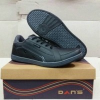 Sepatu Sneakers Kets Anak Sekolah full hitam Original Dans