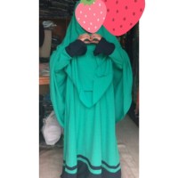 Gamis anak syar'i wolfis/baju muslim anak jumbo size 12