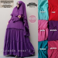 Gamis Syar'i Ceruti Polos Rempel Kekinian Cantik Original By Ratu