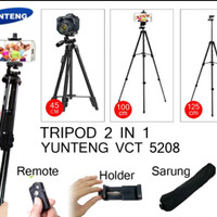 Tripod Yunteng Bluetooth VCT 5208 Standing Hp dan Camera