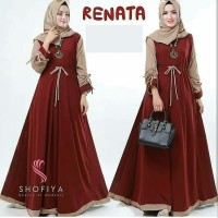Hot Sale! DM010518 BAJU MUSLIM GAMIS SYARI BALOTELLY RENATA MAROON
