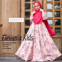 Gamis Anak Cewek Elevania Ori Naura/ Tampil Imut Cantik/ Baru