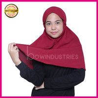 Jual Kerudung Hijab Jilbab Instan Simple Syari Khimar Wolfis Wolvis Size M Murah