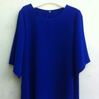 BAJU Atasan TERBARU Blouse Wanita Big Size 2L, 3L, 4L & 5L Warna Biru