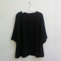 BAJU WANITA Blouse Wanita Big Size 2L, 3L, 4L & 5L Warna Hitam