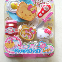 Jual Sanrio Hello Kitty Original breakfast tea chopping burger kitchen set Murah