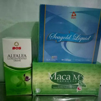 OBAT HERBAL PENYUBUR(PROMIL BUNDA)PAKET3 ALFALFA +MACA MX +SEAGOLD