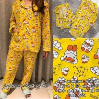 promo LQ PIYAMA DUCK YELOW baju tidur wanita kuning XL sporty gaul ke