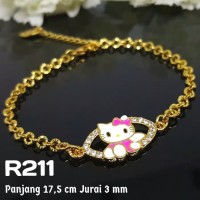 PERHIASAN GELANG RANTAI REMAJA XUPING LAPIS EMAS ASLI