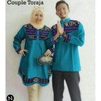 COUPLE TORAJA TOSCA BAJU ATASAN MUSLIM PASANGAN KELUARGA MURAH