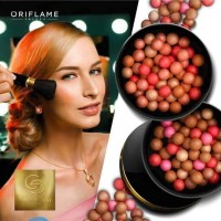 Giordani Gold Bronzing Pearls + kuas / blush on Oriflame