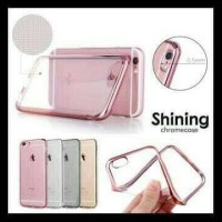 Aksesoris Handphone SHINING CHROME JELLY CASE TRANSPARAN VIVO Y21 Y22