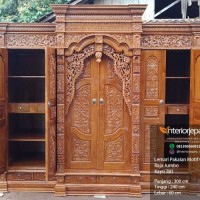 Lemari Gebyok Ukiran Kayu Jati, Almari Pakaian Terbaru, Lemari Ukiran