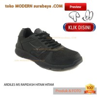 NO 43 ARDILES MS RAPIDASH BLACK BLACK sepatu sekolah kets casual sneak