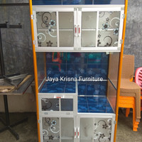 Rak piring 2 pintu aluminium dan kaca model terbaru dan harga murah