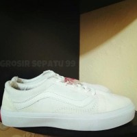 Jual Sepatu Sneakers Vans Old Skool Classic Full White Putih Laki