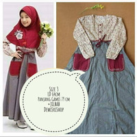 Dannis Moslem Kids Wear Gamis size 8
