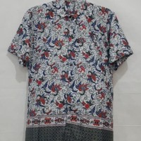 Baju Kemeja Batik Makassar Lengan Pendek Desain 1
