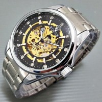 JAM TANGAN COWOK HIT JAM TANGAN PRIA ROLEX AUTOMATIC BESAR SILVER (HI