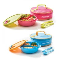 New Fancy Crystalwave Lunch Set CWL Tupperware Biru
