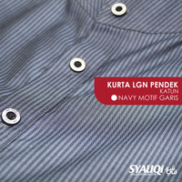 TERBARU KEMEJA Kurta / Gamis Saudi Lengan Pendek Syauqi Katun Navy
