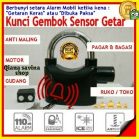 GEMBOK RUMAH PAGAR ALARM MURAH ANTI MALING MOTOR PAGAR KINBAR TERBAIK