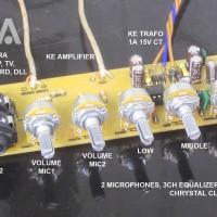 Kit Mixer Mini 2 Microphones 3 Equalizer Echo Reverb Peka Jernih
