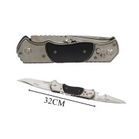 PISAU LIPAT DOUBLE BLADE HITAM P638-1 BILAH GANDA SILVER TAJAM IMPORT