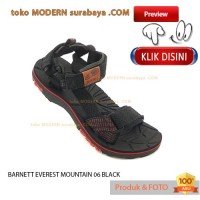 NO 43 BARNETT EVEREST MOUNTAIN 06 BLACK sandal gunung pria flat casual
