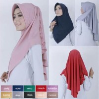 (Hijab, Kerudung, Khimar, Bergo) Jilbab Instan Pad Antem Rempel Laras