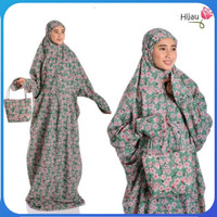 mukena telekung rukuh sholat syari abaya mukena bali hijau melati