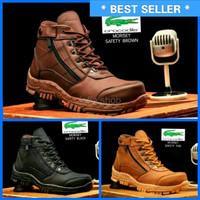 PROMO Sepatu safety crocodile morisey ujung besi nyaman bergaransi se