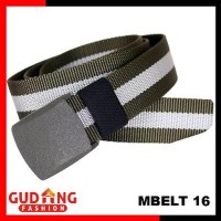 Murah Ikat Pinggang Pria Kain Canvas Nylon Gesper Plastik .Mbe ilf