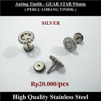 Anting Tindik Cowok Pria - Gear Star 9/6mm ilf