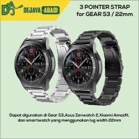 Strap 3 Pointer Strap for Samsung Gear S3 and Smartwatch 22mm