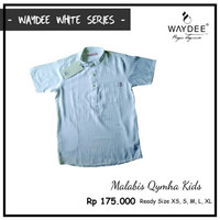BAJU KOKO ANAK LENGAN PENDEK PUTIH BRANDED WAYDEE MALABIS QYMHA KIDS