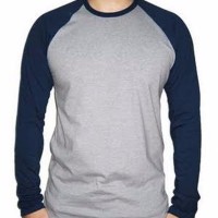 promo kaos pria lengan panjang Kaos polos kombinasi lengan panjang pr