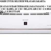 PROMO AC SHARP 1 PK LOWWATT PLASMACLUSTER AH-AP9UHL FREON R-32, 690W