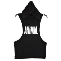 Baju Hoodie Tank Top Pria Fitness Sleeveless - Size XXL