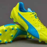 Sepatu Bola PUMA original evoSPEED 1.4 Leather FG Yellow 10361503