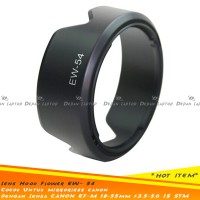 Lens Hood EW 54 Canon EF M 18 55mm IS STM Lensa Kit Eos M10 M3 M6 M5