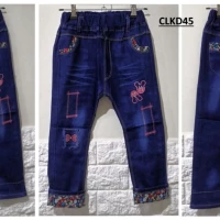 Celana Panjang Anak Perempuan 2-6 Thn M Ribbon Cream Flower - CLKD45