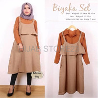 Busana baju setelan gamis syari Muslim Wanita Dewasa Terbaru ST039